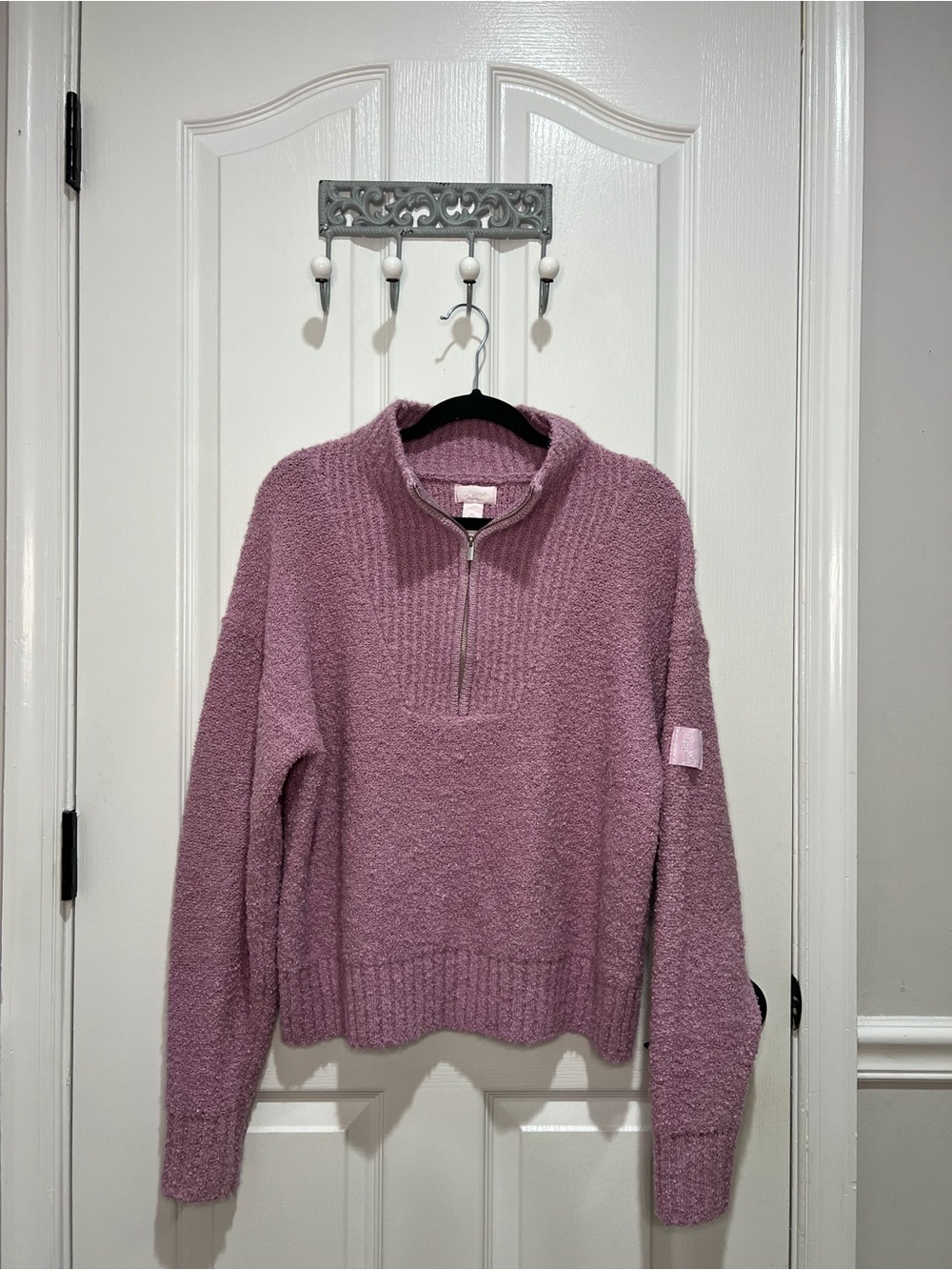 PINK Victoria's Secret Dusty Rose Half-Zip Turtleneck Sweater